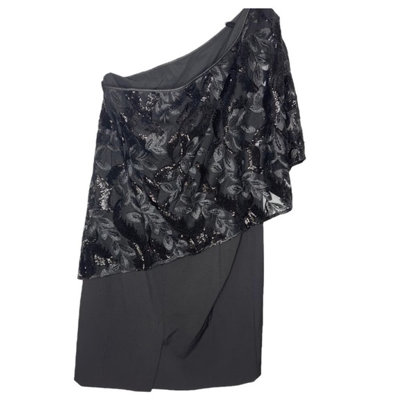 Tahari by ASL Shoulder Overlay Cocktail Dress size 8 - Picture 3 of 6